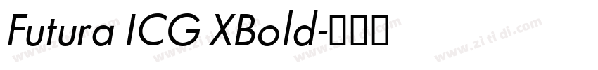 Futura ICG XBold字体转换